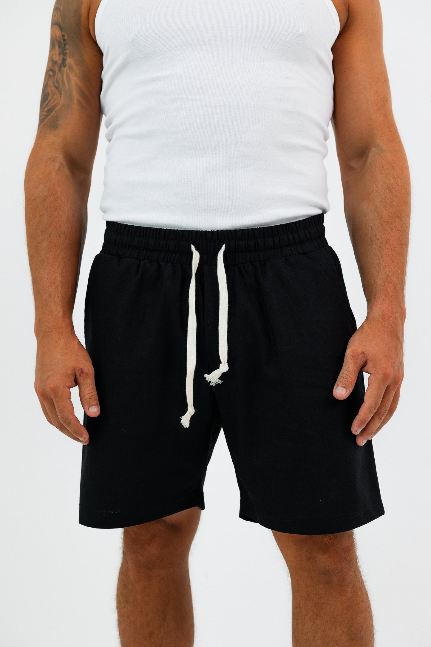 LINEN PANTS BLACK