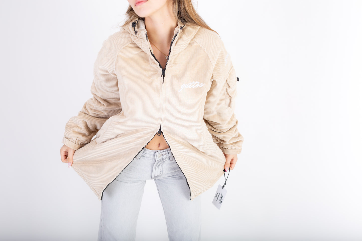 beige corduroy jacket