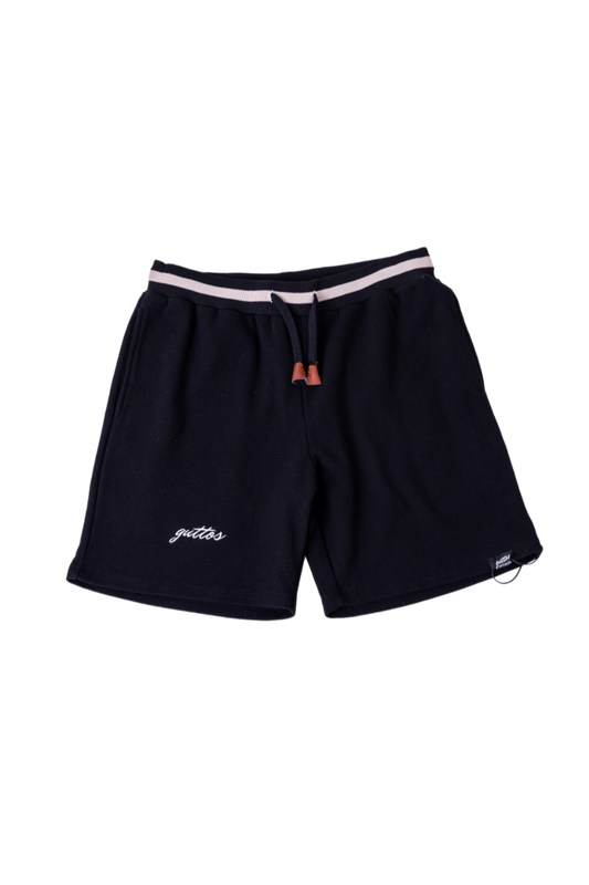 BLACK WAFFLE SHORT PANTS