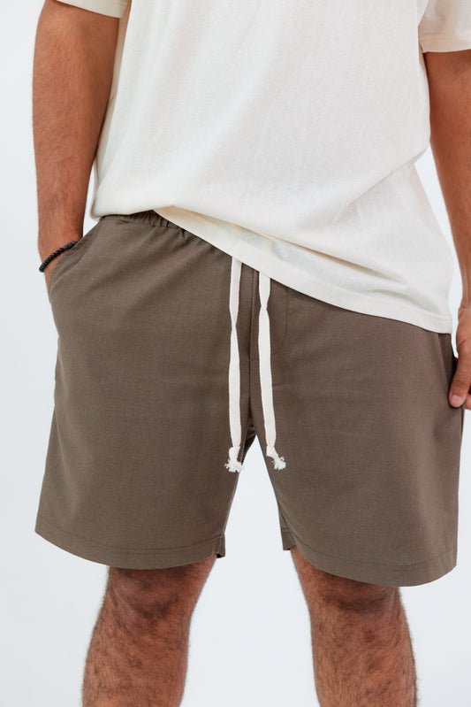LINEN PANTS BROWN