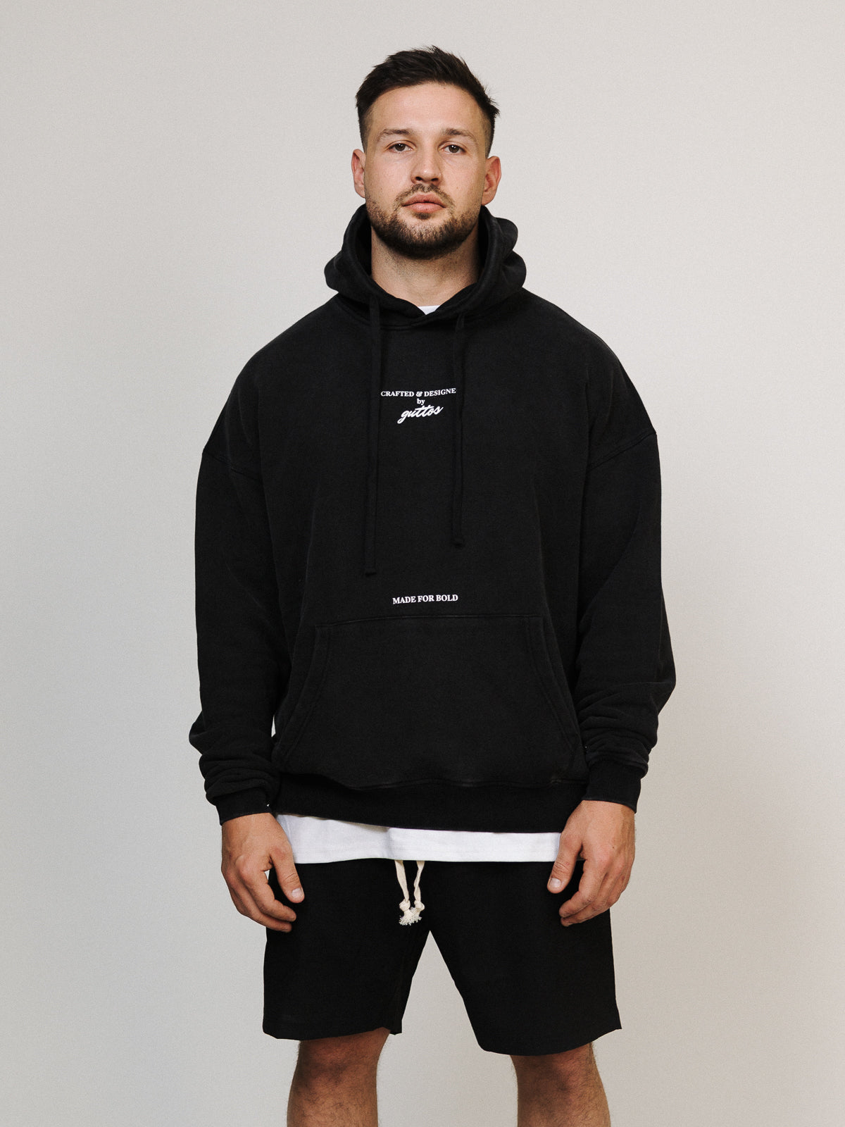 ESSENTIAL HOODIE BLACK WASH