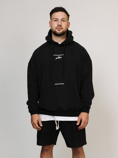 ESSENTIAL HOODIE BLACK WASH