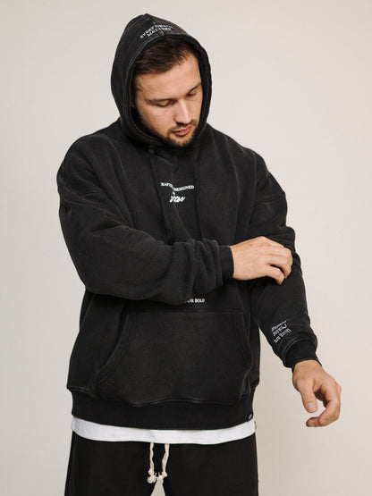 ESSENTIAL HOODIE BLACK WASH