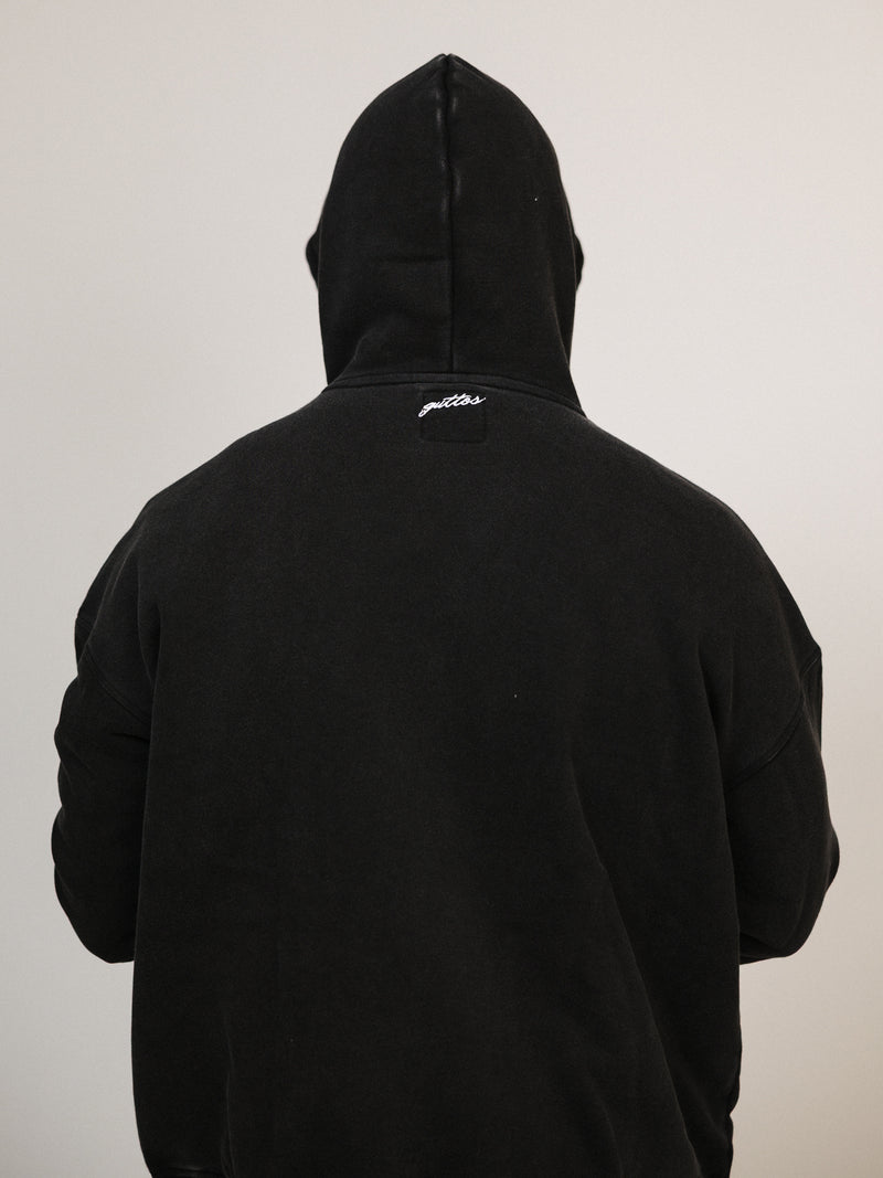 ESSENTIAL HOODIE BLACK WASH
