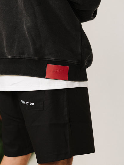 ESSENTIAL HOODIE BLACK WASH