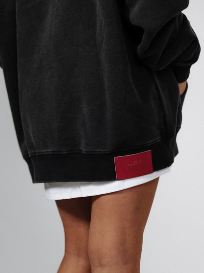 ESSENTIAL HOODIE BLACK WASH