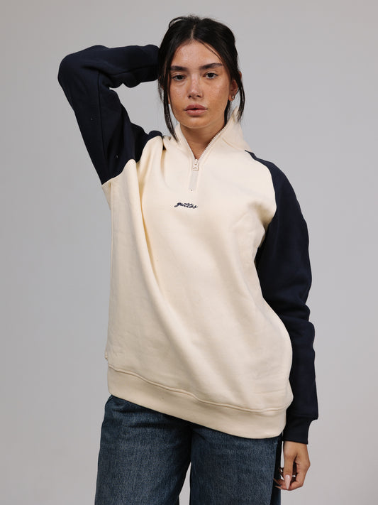 TWO TONE CREAM NAVY