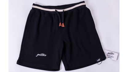 BLACK WAFFLE SHORT PANTS