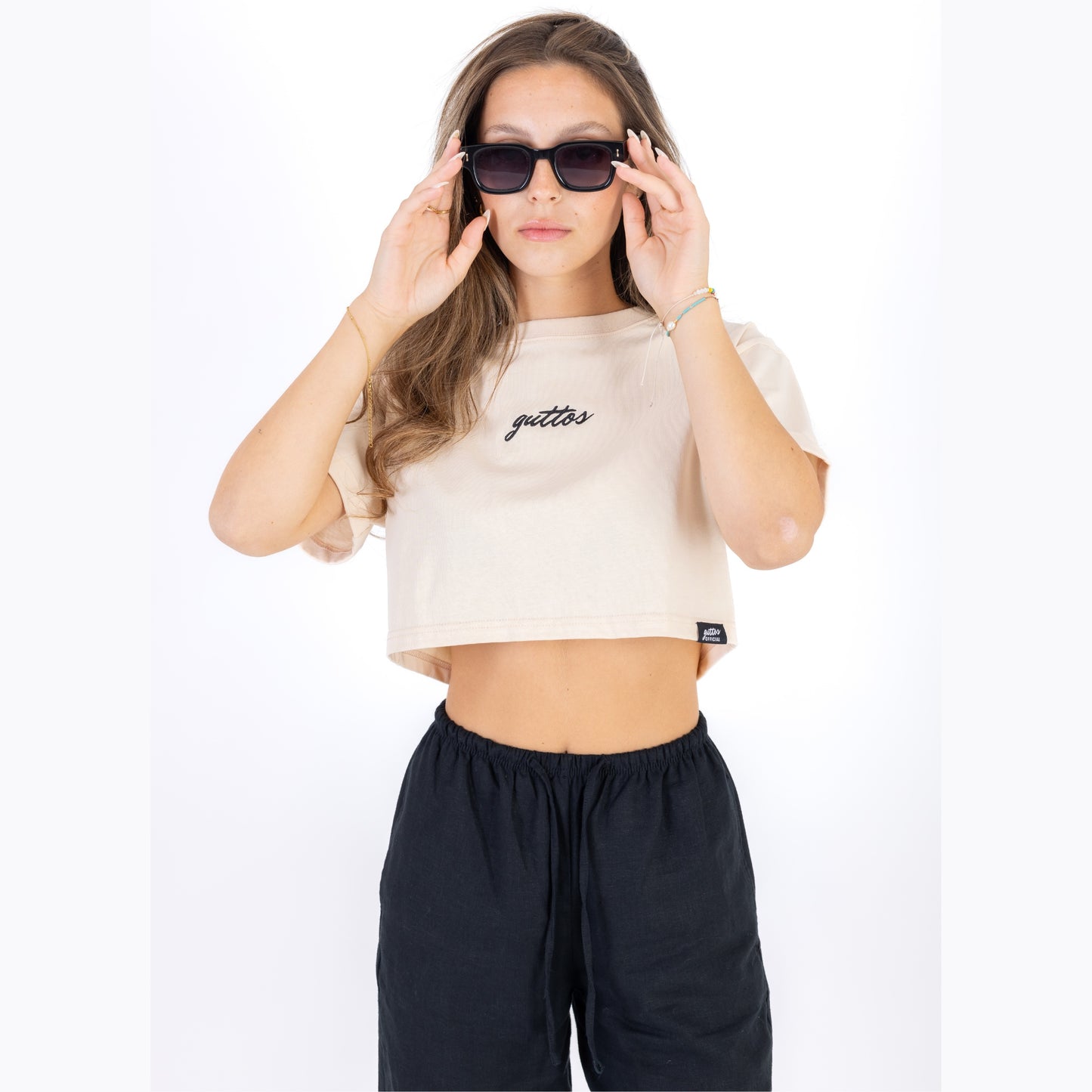 CREAM CROP TOP