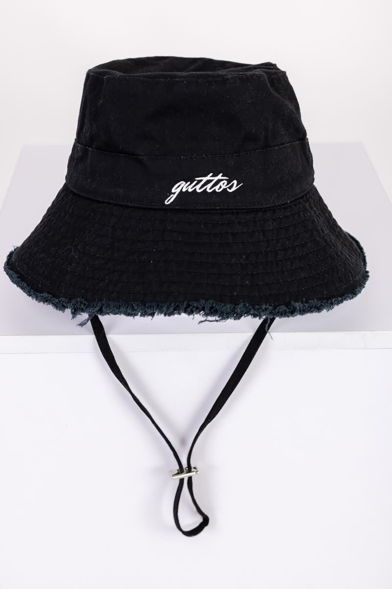 BLACK BUCKET HAT