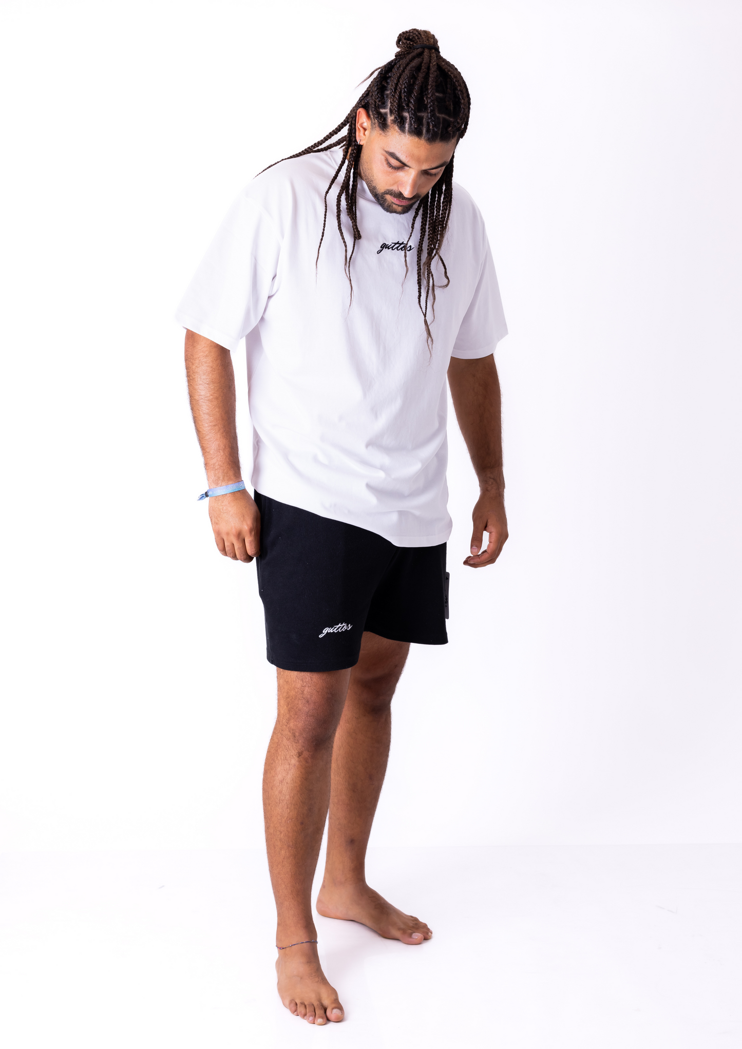 BLACK WAFFLE SHORT PANTS