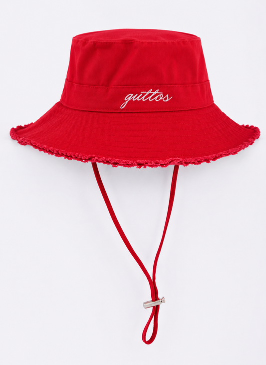 RED BUCKET HAT