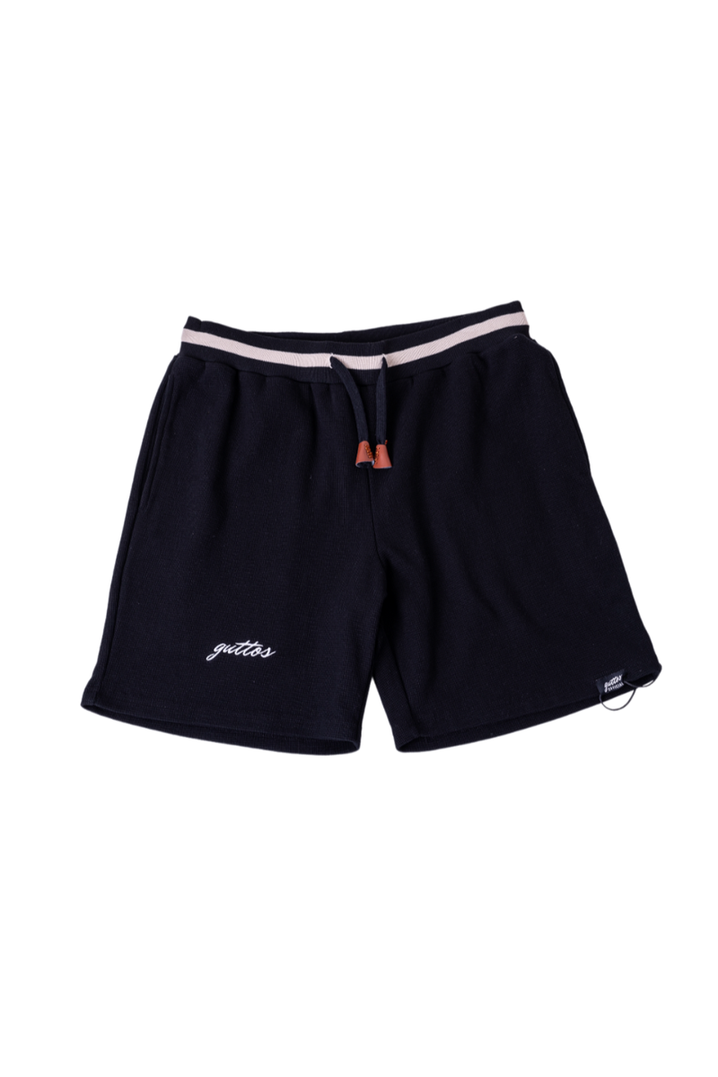 BLACK WAFFLE SHORT PANTS