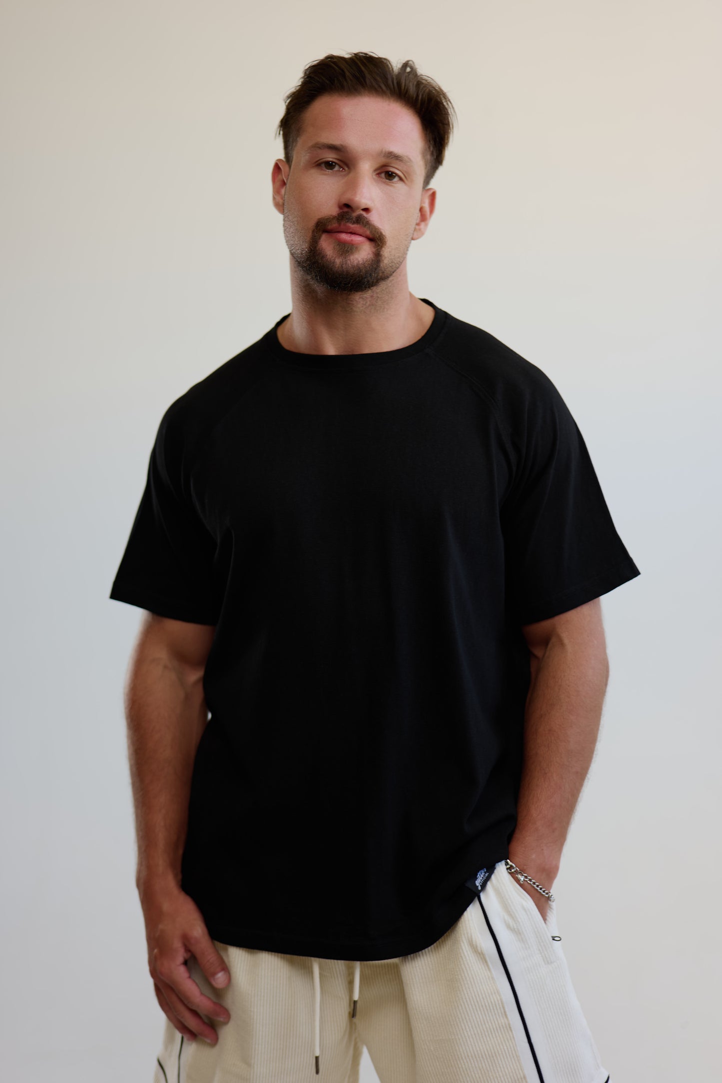 RAGLAN SLUB BLACK