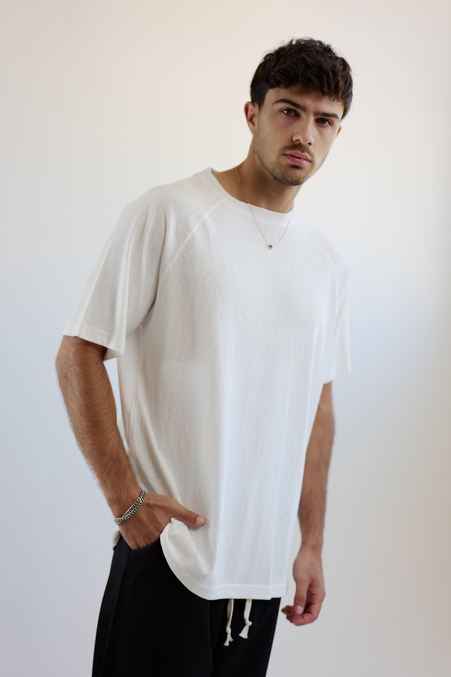 RAGLAN SLUB WHITE