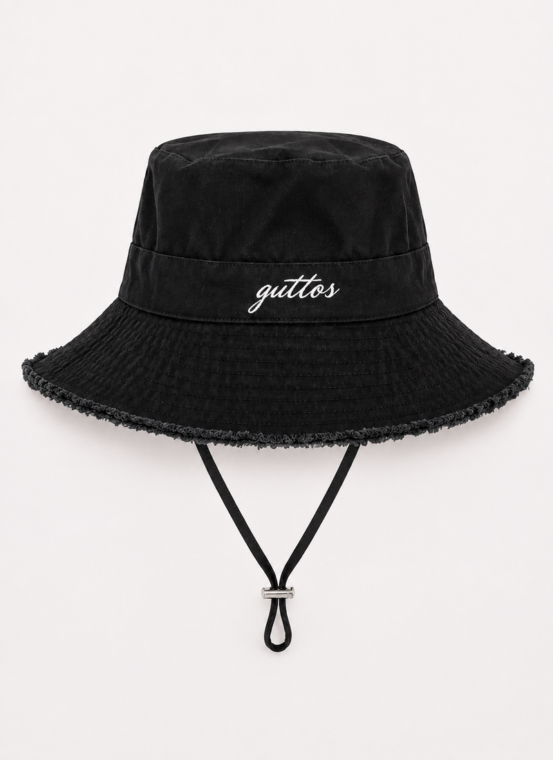 BLACK BUCKET HAT