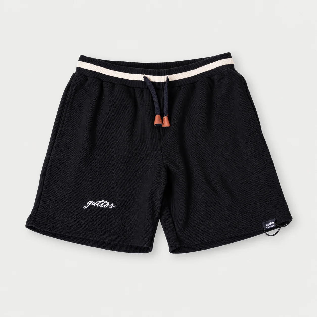 BLACK WAFFLE SHORT PANTS