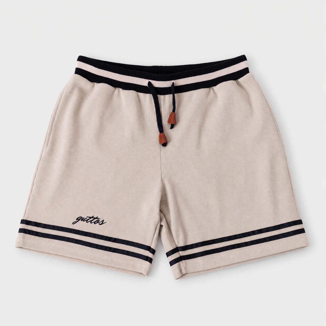 BEIGE WAFFLE SHORT PANTS