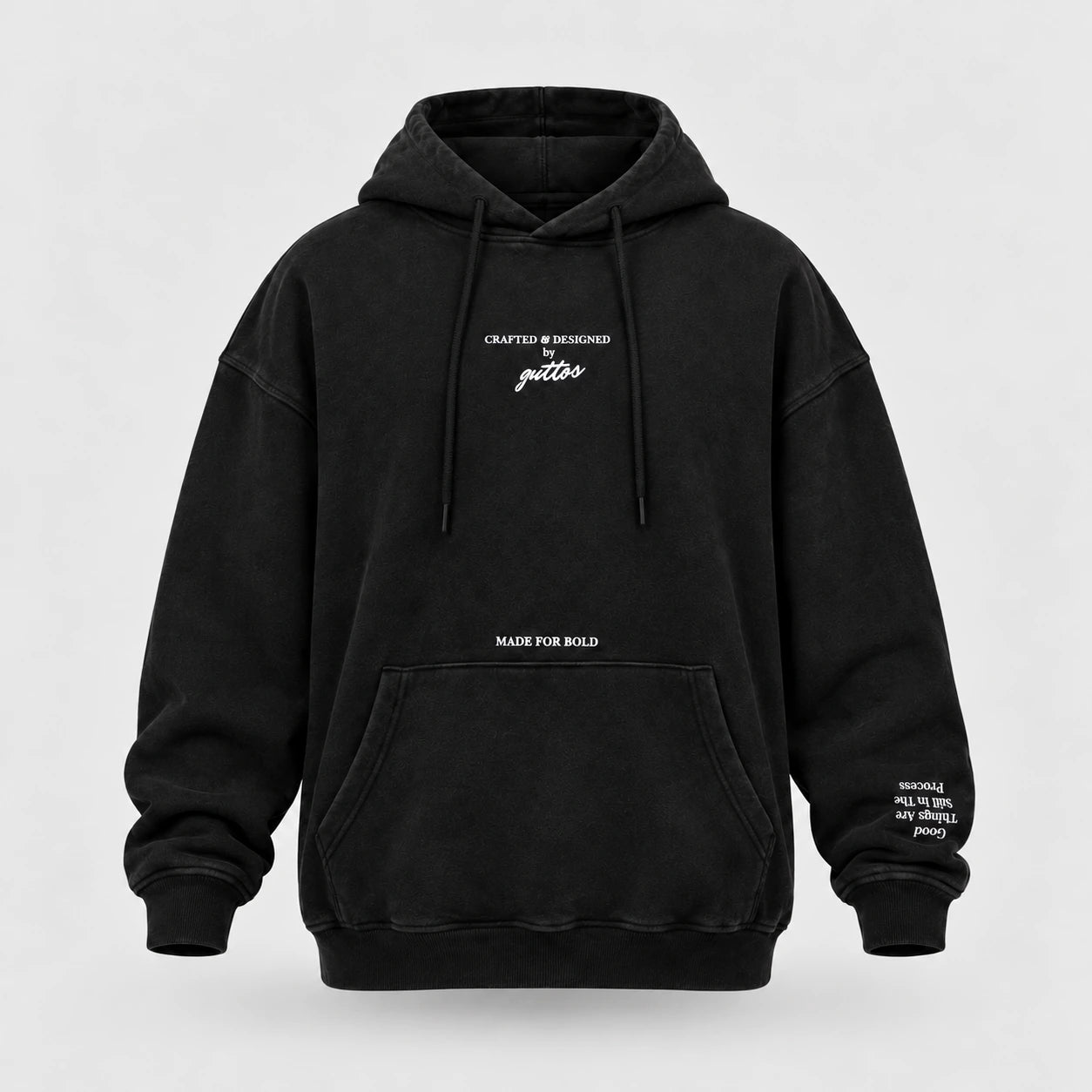 ESSENTIAL HOODIE BLACK WASH